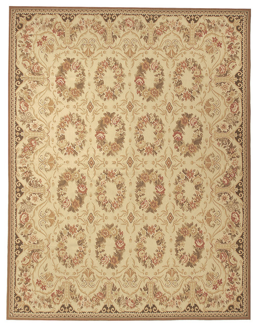 Aubusson Bayonne Cream, 10x14' Area Rugs by Due Process