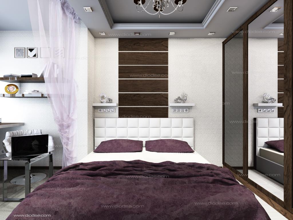 Спокойный интерьер спальной комнаты вдали от детской