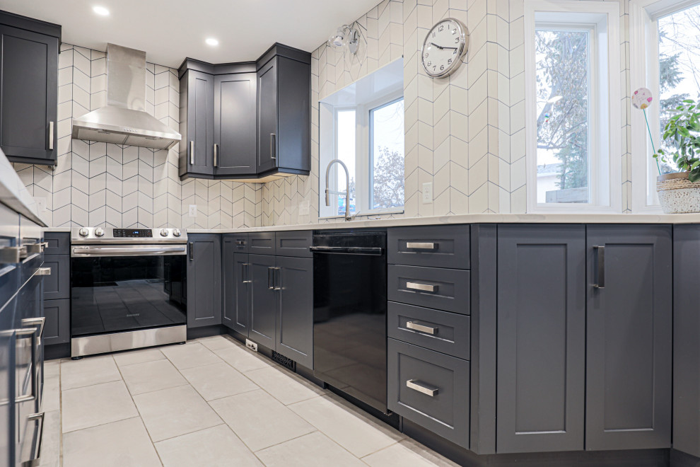 Inspiration for a transitional kitchen remodel in Edmonton