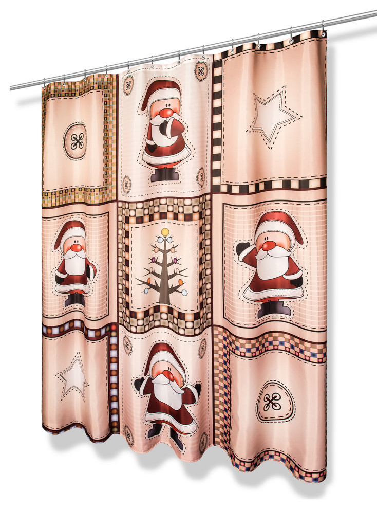 "Americana Holiday" Fabric Shower Curtain Contemporary Shower