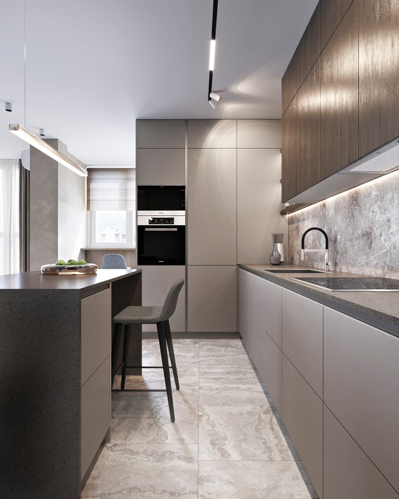 Кухня-гостиная в ЖК Солнечный круг