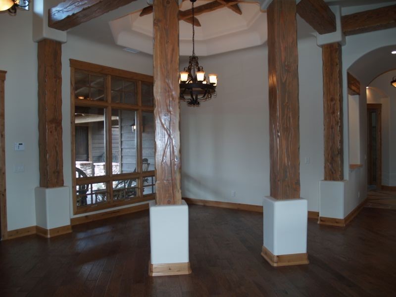 Example of a mountain style dining room design in Phoenix