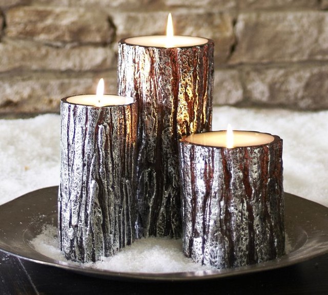 Rustic Tree Bark Candle 8