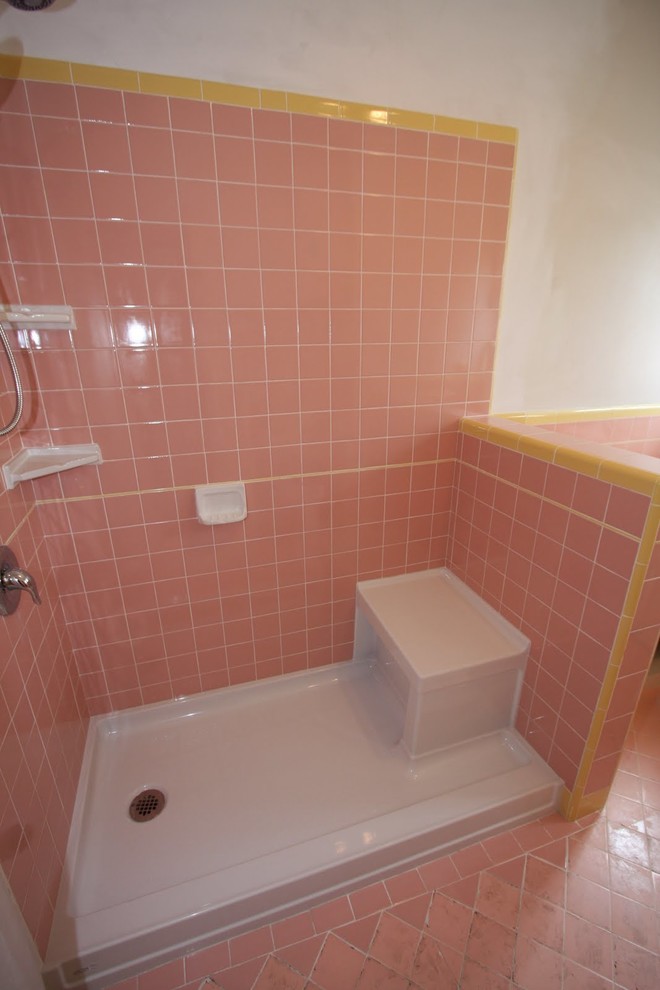Pink Shower Tiles
