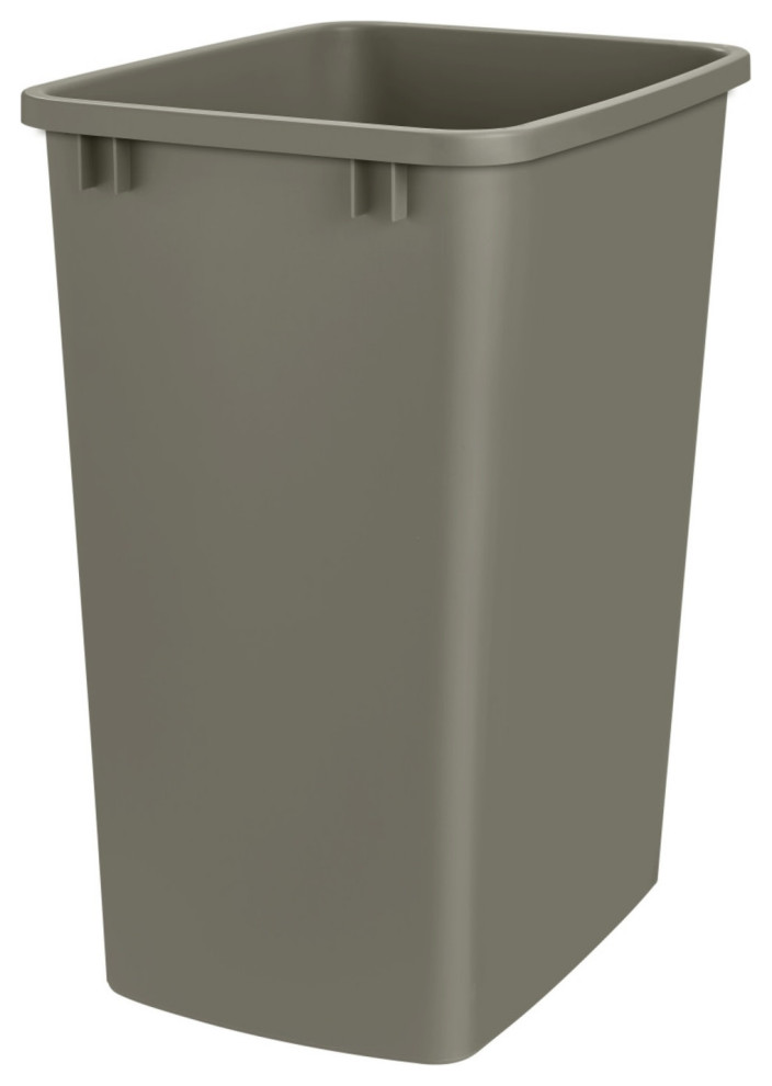 Rev-A-Shelf White Polymer Replacement 35 Qt Trash Bin Set Of 2 For Kitchen Storage