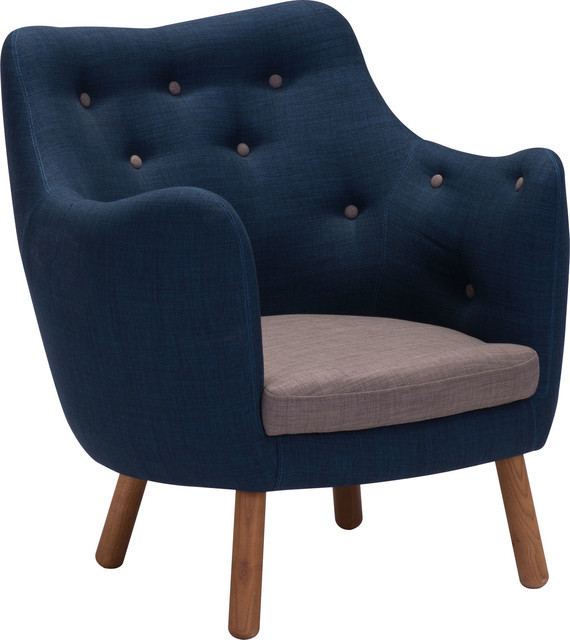 Zuo Modern Liege Chair Cobalt Blue