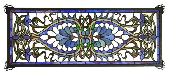 29 Wx11 H Antoinette Transom Stained Glass Window Victorian Panels By Hansen Whole - Victorian Stained Glass Windows Patterns 29 Wx11 H Antoinette Transom Stained Glass Window Victorian Panels By Hansen Whole - Victorian Stained Glass Windows Patterns