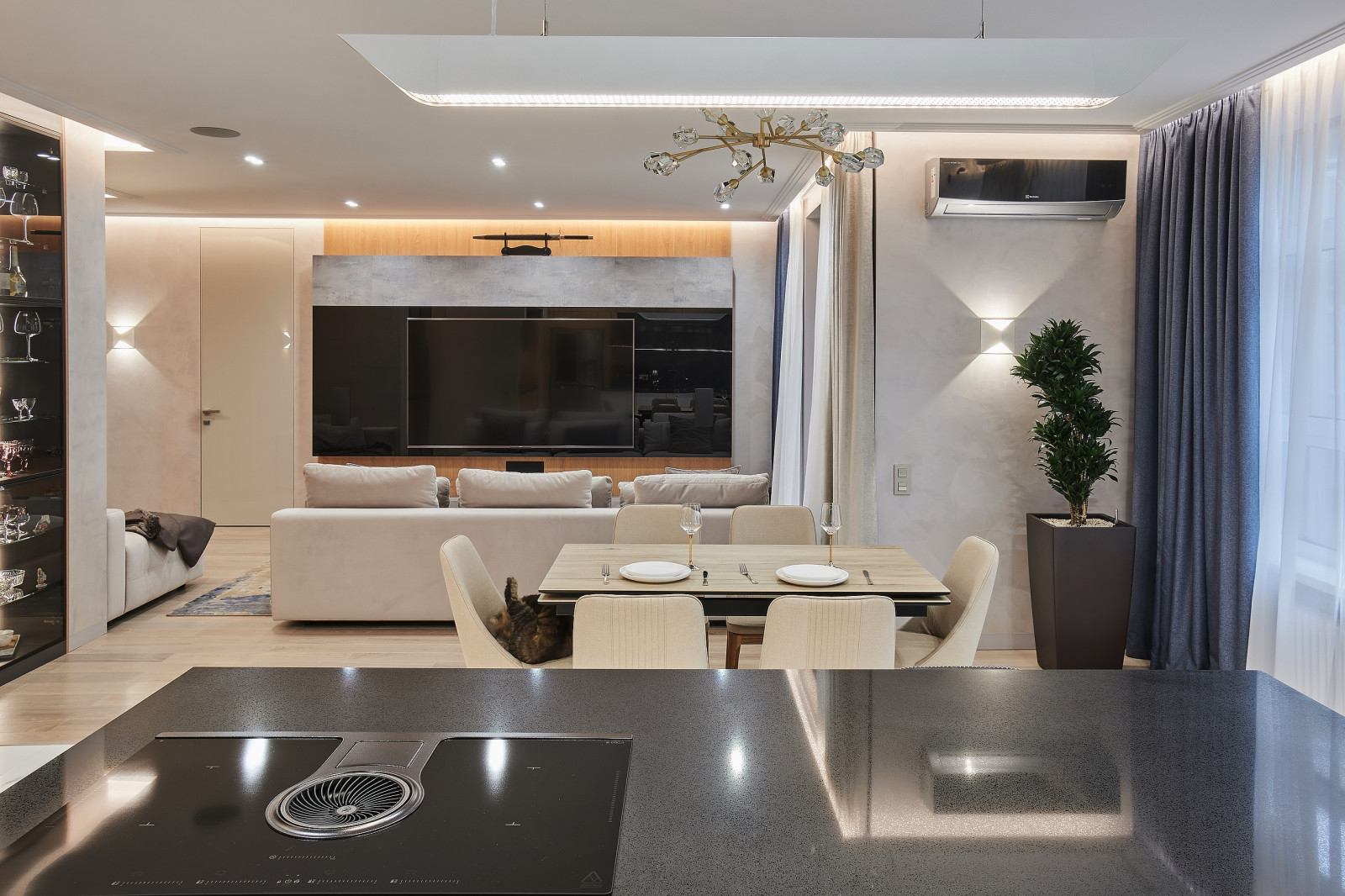 Кухня-гостиная 68 кв.м. 2022 г. Фотографии.