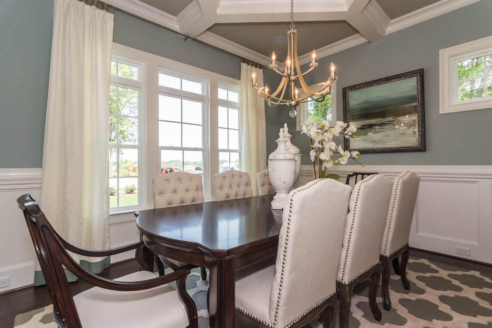 Transitional dining room photo in Raleigh