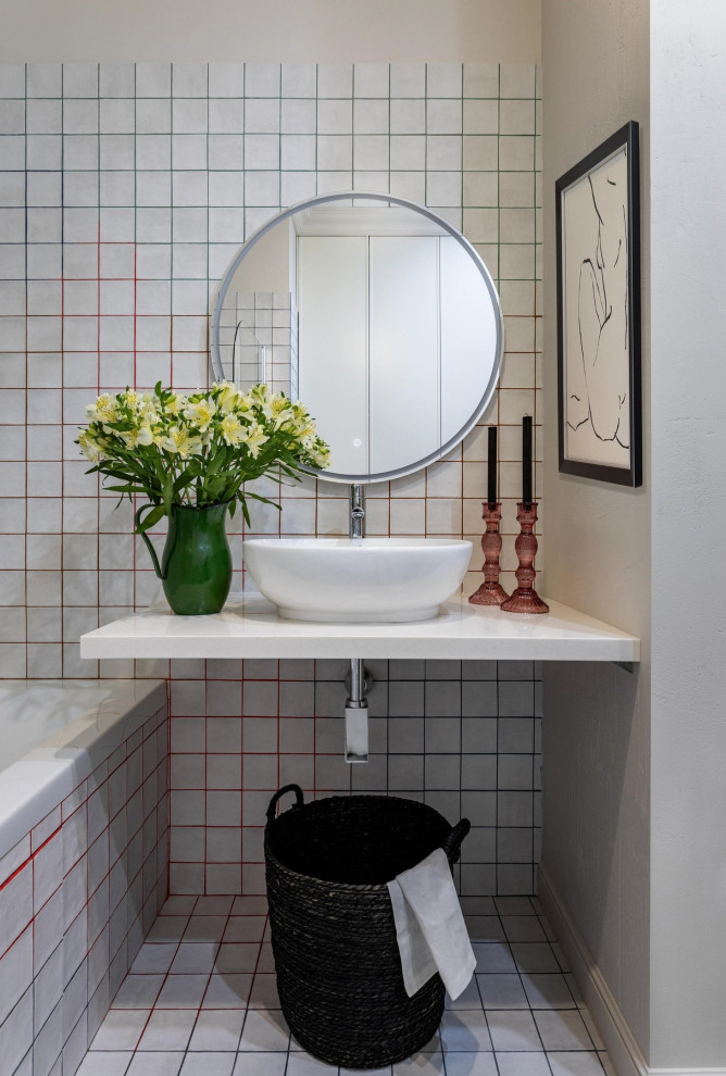 Отделка квартиры в стиле mid-сentury modern с декоративной матовой штукатуркой