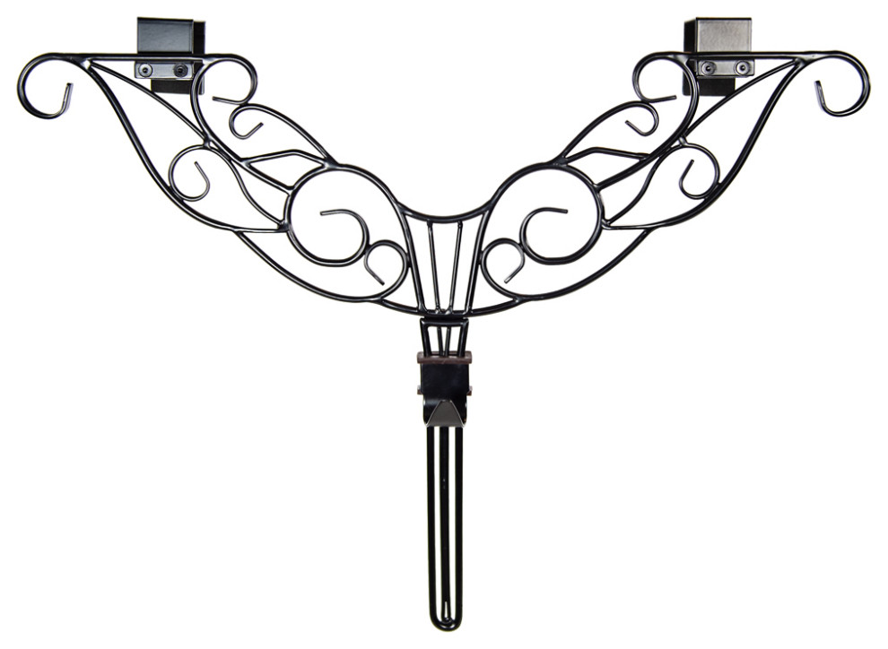 Adjustable Wreath Hanger, Antler, Black Rustic Wreaths And Garlands