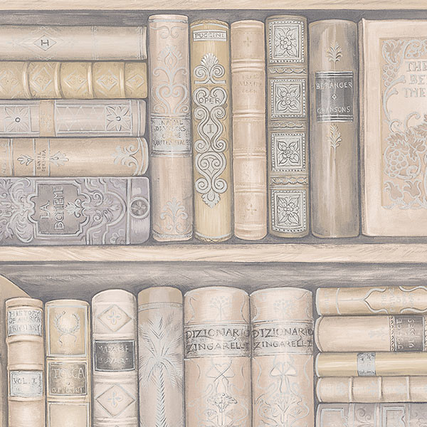 Bookcase Pattern Wallpaper Traditional By American Bookcase Pattern Wallpaper Subdued And Neutral Sample Traditional