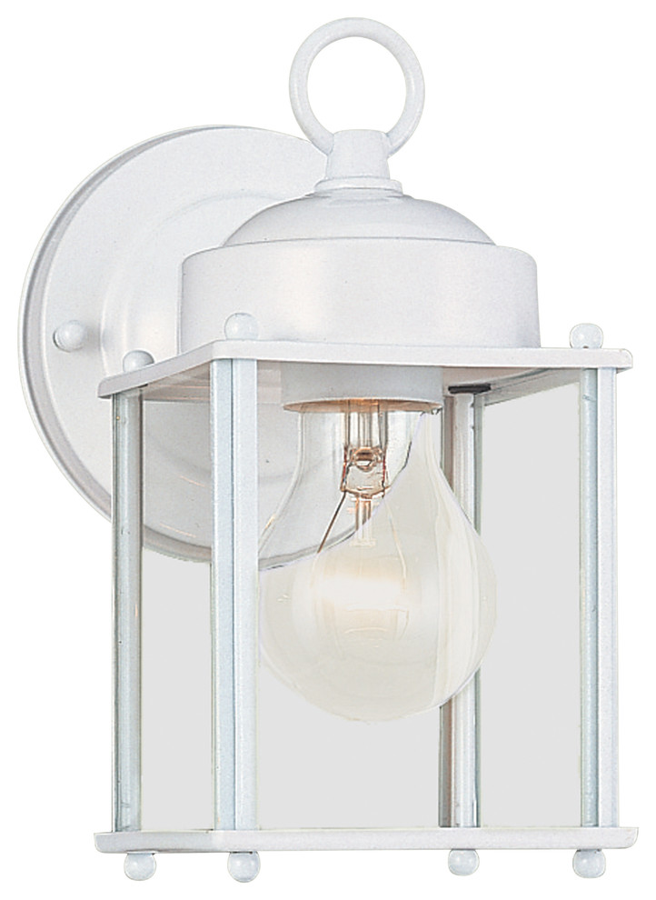 Sea Gull Lighting 1-Light Outdoor Lantern, White