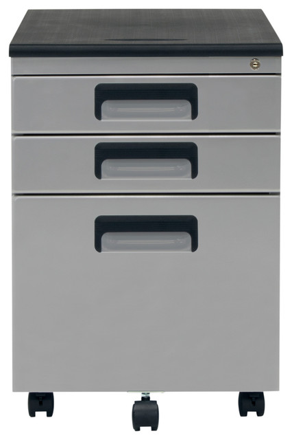 Calico Designs Metal Rolling File Cabinet With 3 Locking Drawers