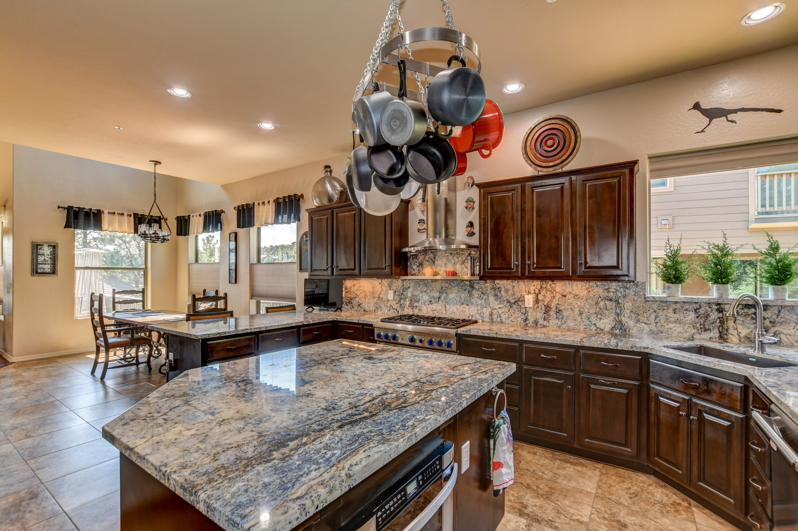 Azul Fantasy Granite with full height back splash