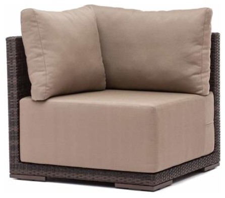 Zuo Modern Park Island Corner Chair in Brown