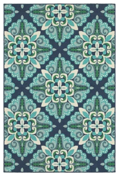 Oriental Weavers Meridian 2206B 2x3  Rectangle - Blue/ Green-Polypropylene