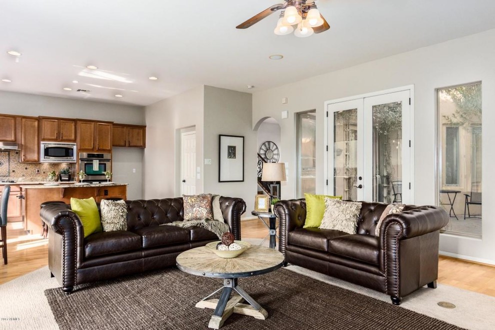 Inspiration for a transitional home design remodel in Phoenix