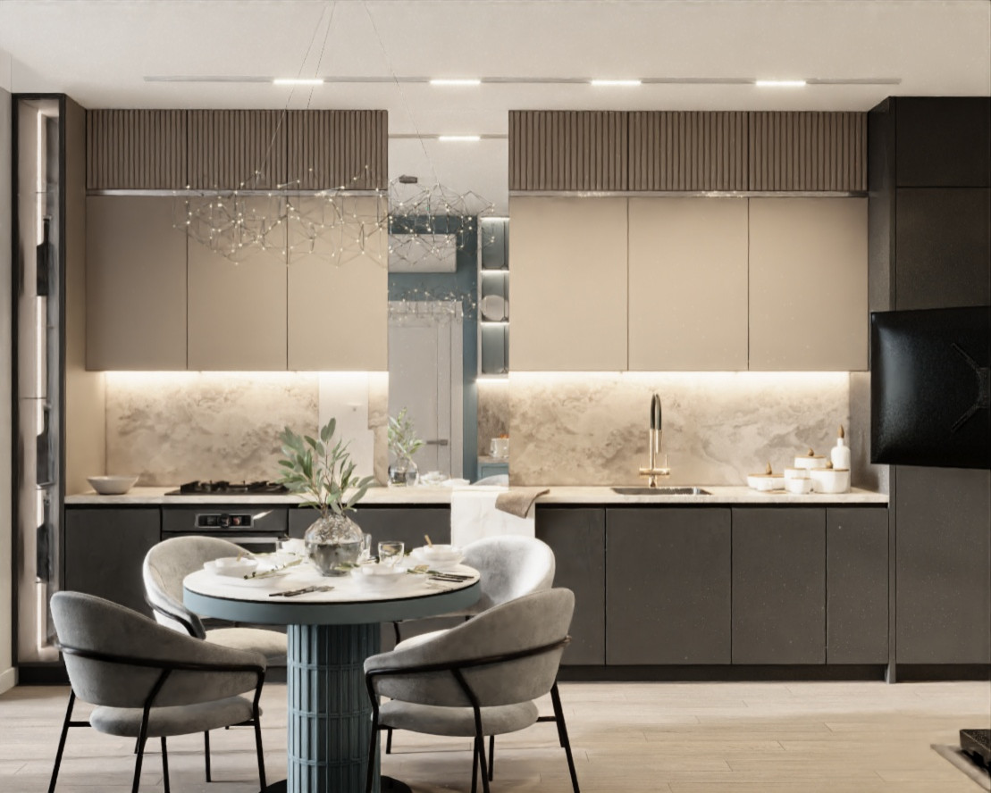 Проект трехкомнатной квартиры г. Ростов-на-Дону