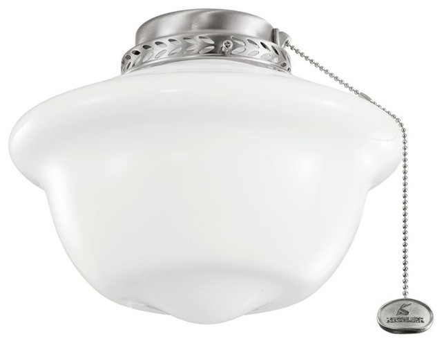 Kichler Lighting 380065BSS 10" School House Ceiling Fan Light Kit