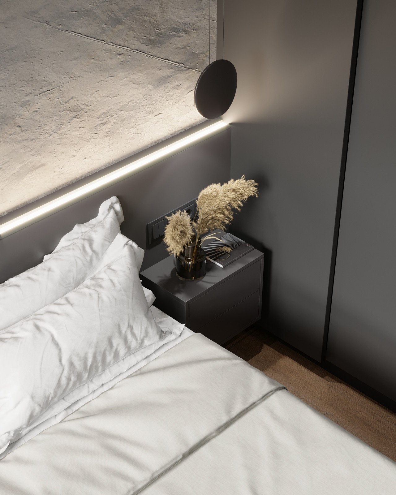 Брутальная квартира с элементами минимализма 65