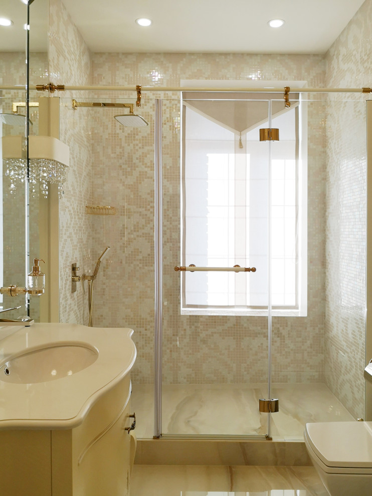 Фото готового интерьера. Второй этаж загородного дома, пространство спален в дом