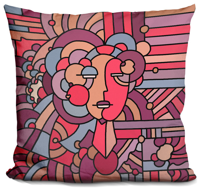 LiLiPi Pop-Art-Landscape-116 Decorative Accent Throw Pillow