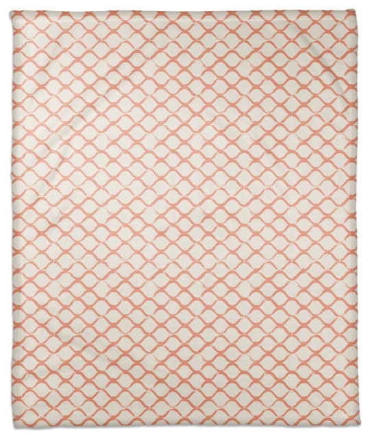 Fishnet Coral 50x60 Throw Blanket