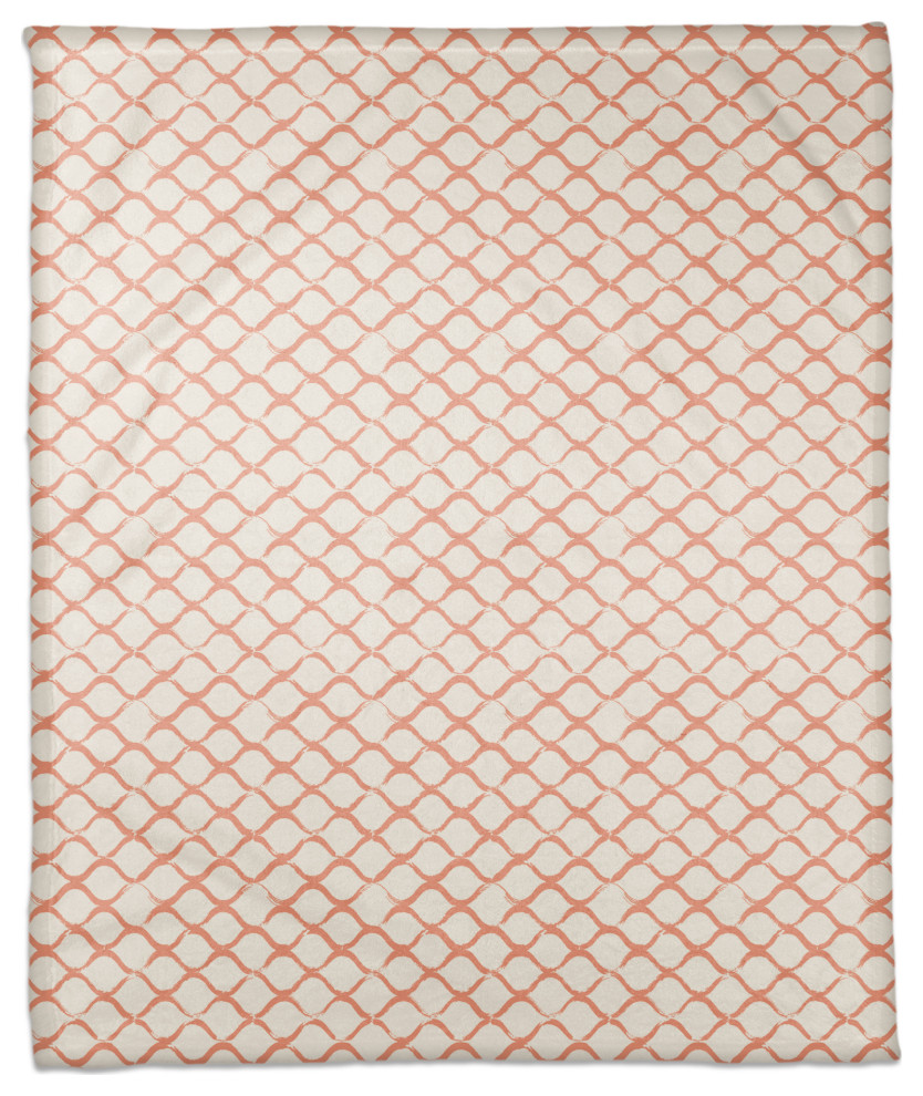 Fishnet Coral 50x60 Throw Blanket