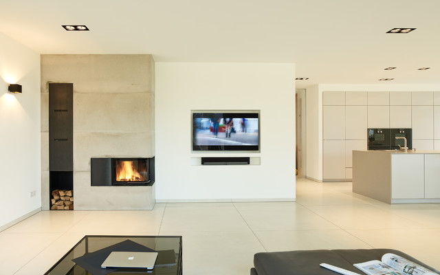 Eckkamin modern-living-room
