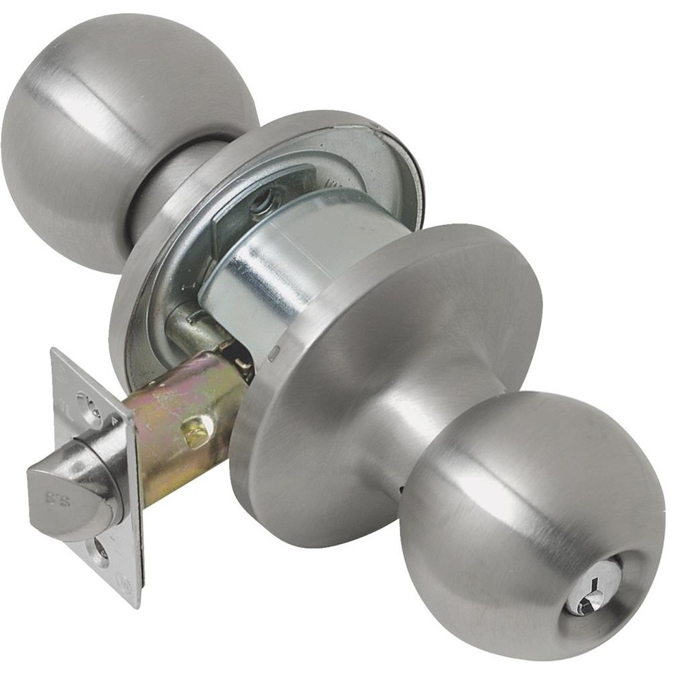 Tell CL100053 Light Duty Commercial Tubular Door Entry Knob, St Steel