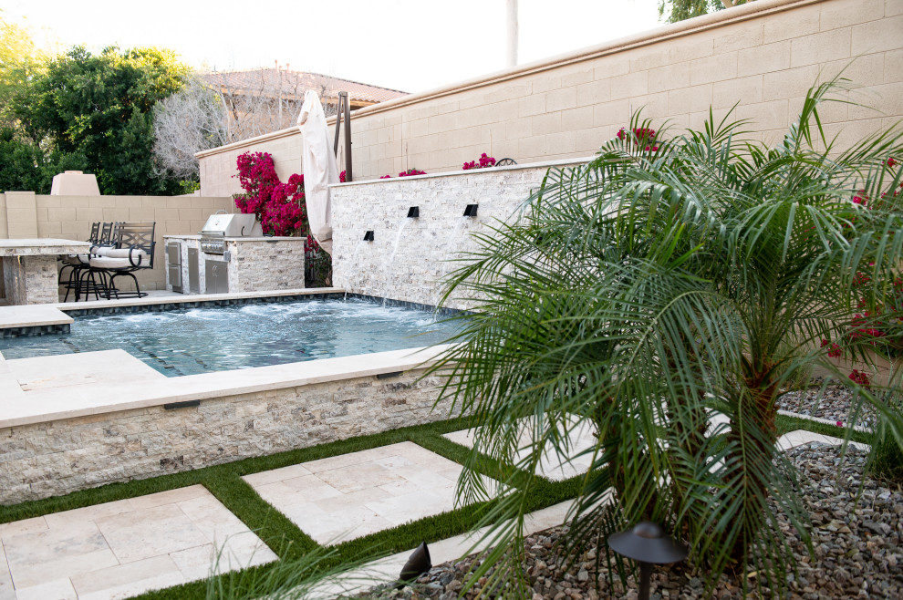 Swimming pool, landscaping