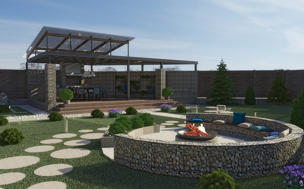 Ландшафтный дизайн участка на берегу залива