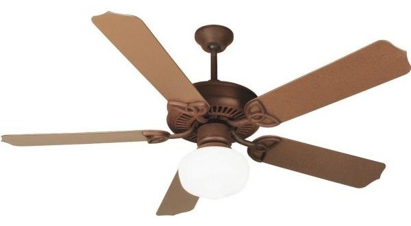 Craftmade Lighting Outdoor Patio 52 Ceiling Fan With Light Kit