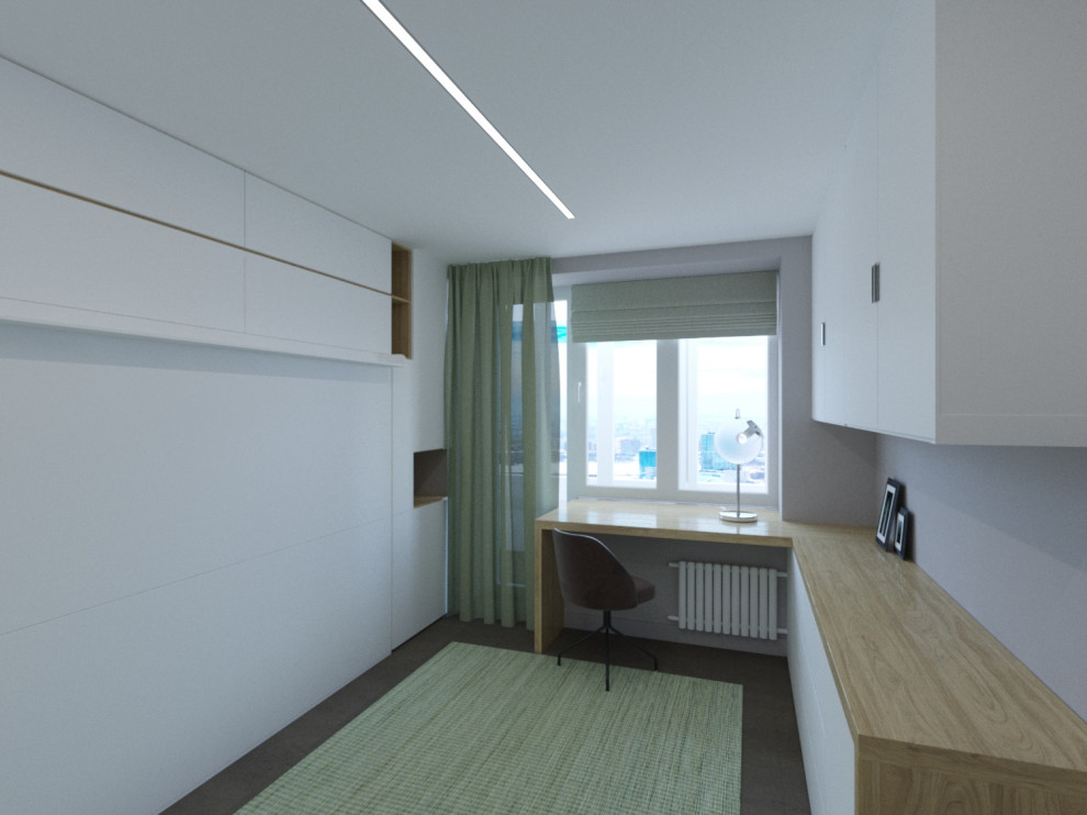 Четырехкомнатная квартира в современном стиле для творческой семьи.