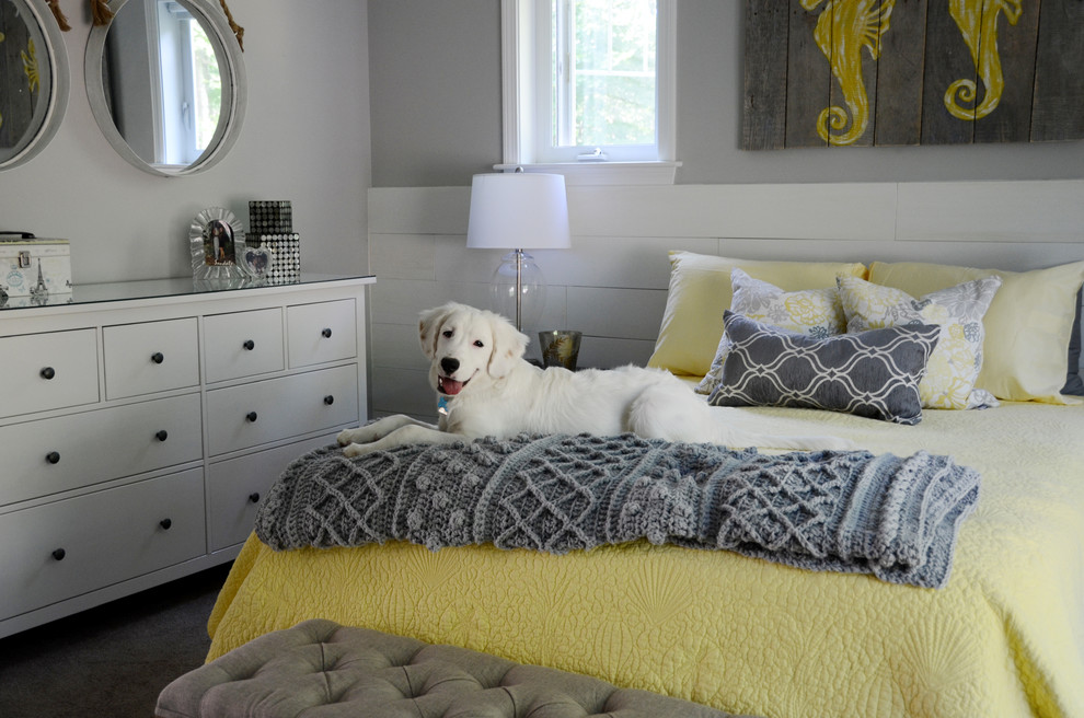 Bedroom - coastal bedroom idea in Portland Maine