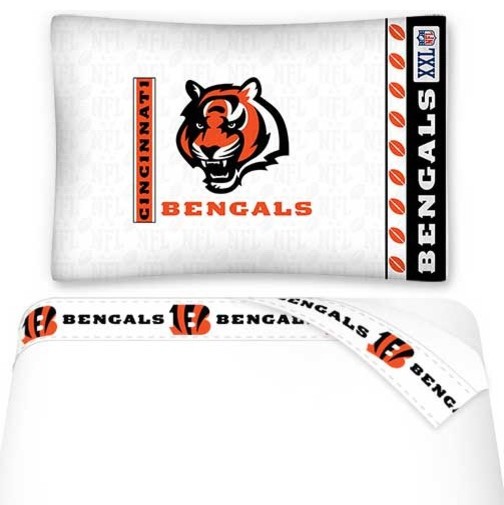 NFL Cincinnati Bengals Bed Sheets Set Football Bedding