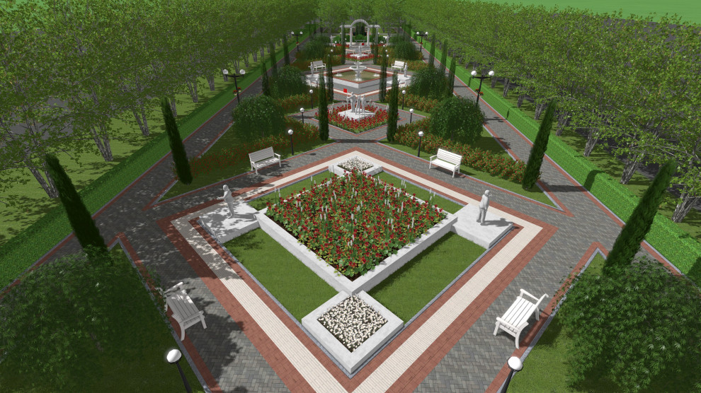 Комсомольский сквер в г.Жиздра, 2021