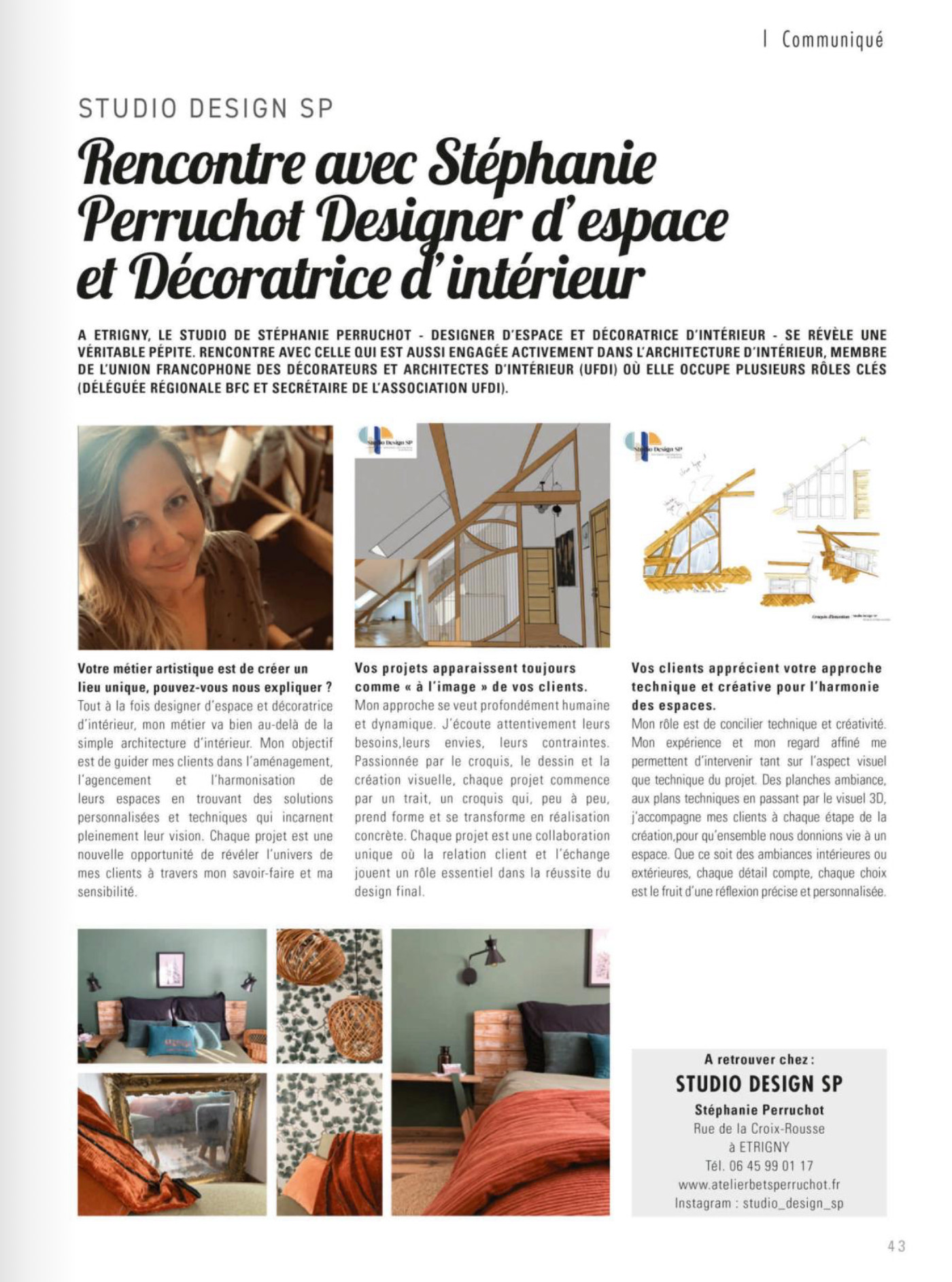 Interview Studio design SP dans magasine DECO