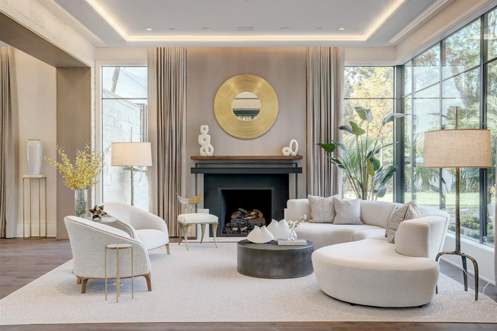 Inspiration for a contemporary living room in Houston.