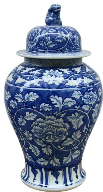 Jar Vase Penony Colors May Vary White Blue Variable Polished Nickel