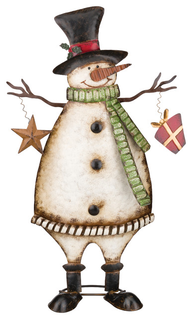 Vintage Snowman Statue Outdoor Holiday Decorations By Regal