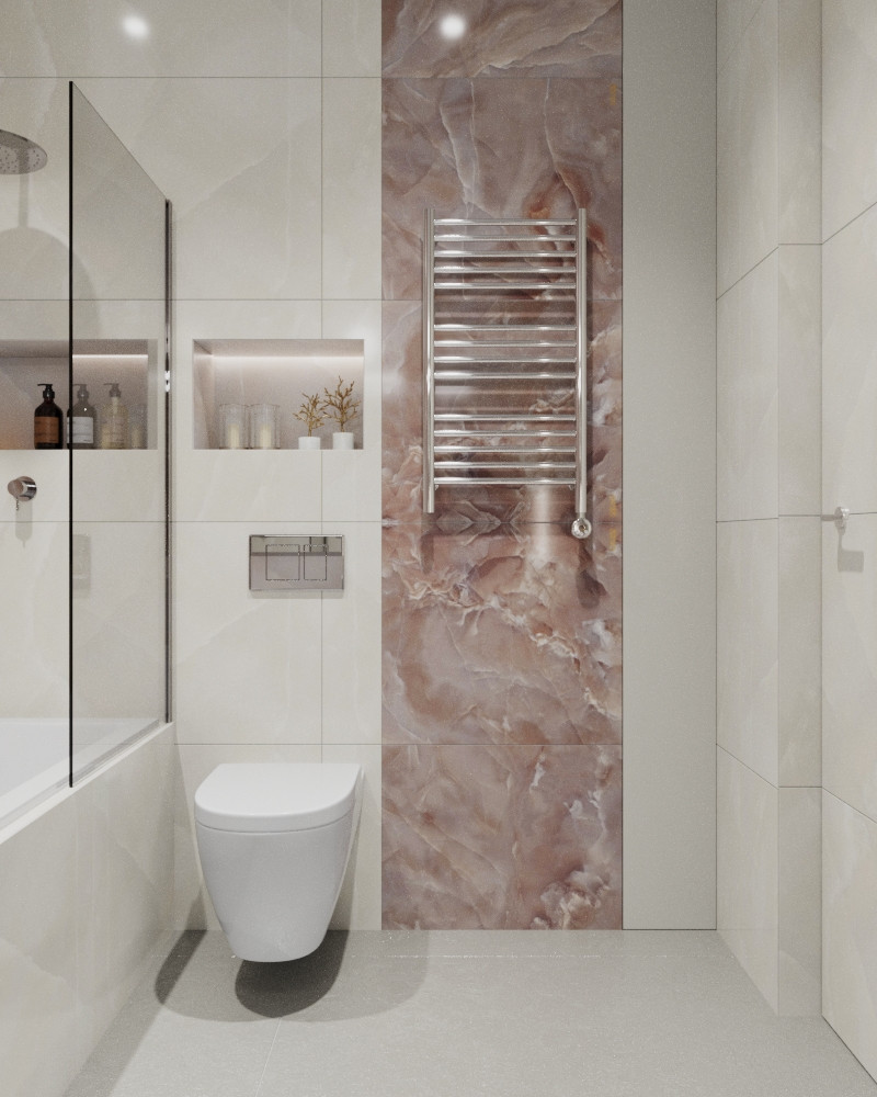 Современная классика. Квартира 100м2. Гостевой СУ