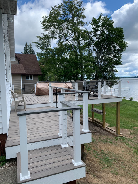 Deck with Cable Rails contemporary-terrace