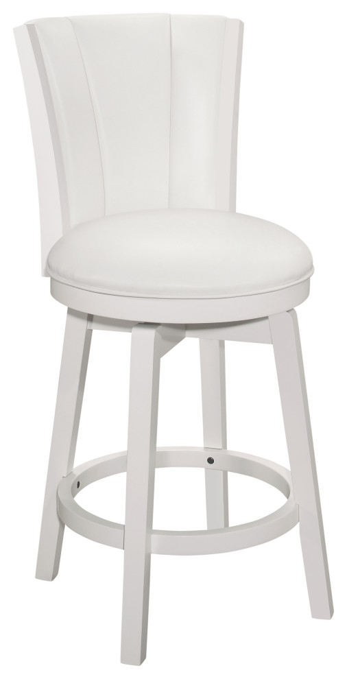 Hillsdale Gianna Wood Swivel Stool With Upholstered Back, Counter