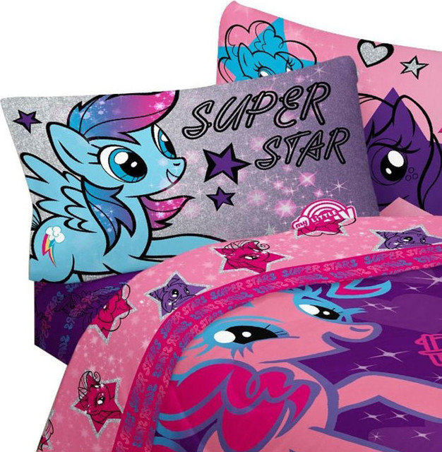My Little Pony Twin Bed Sheet Set Stars, My Little Pony Twin Bedding