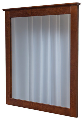 Urban Mirror Maple Chestnut Transitional Wall Mirrors By