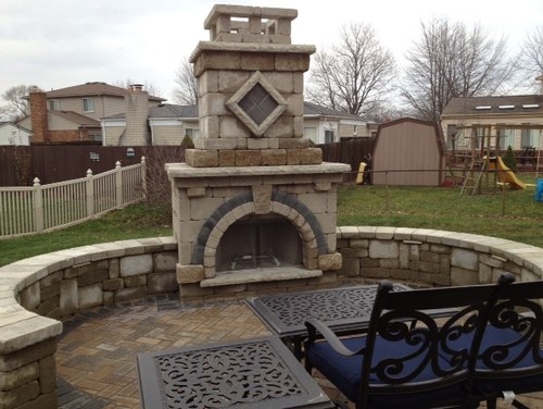 We had this fireplace built in our backyard in December. My husband wants a fireplace tool set