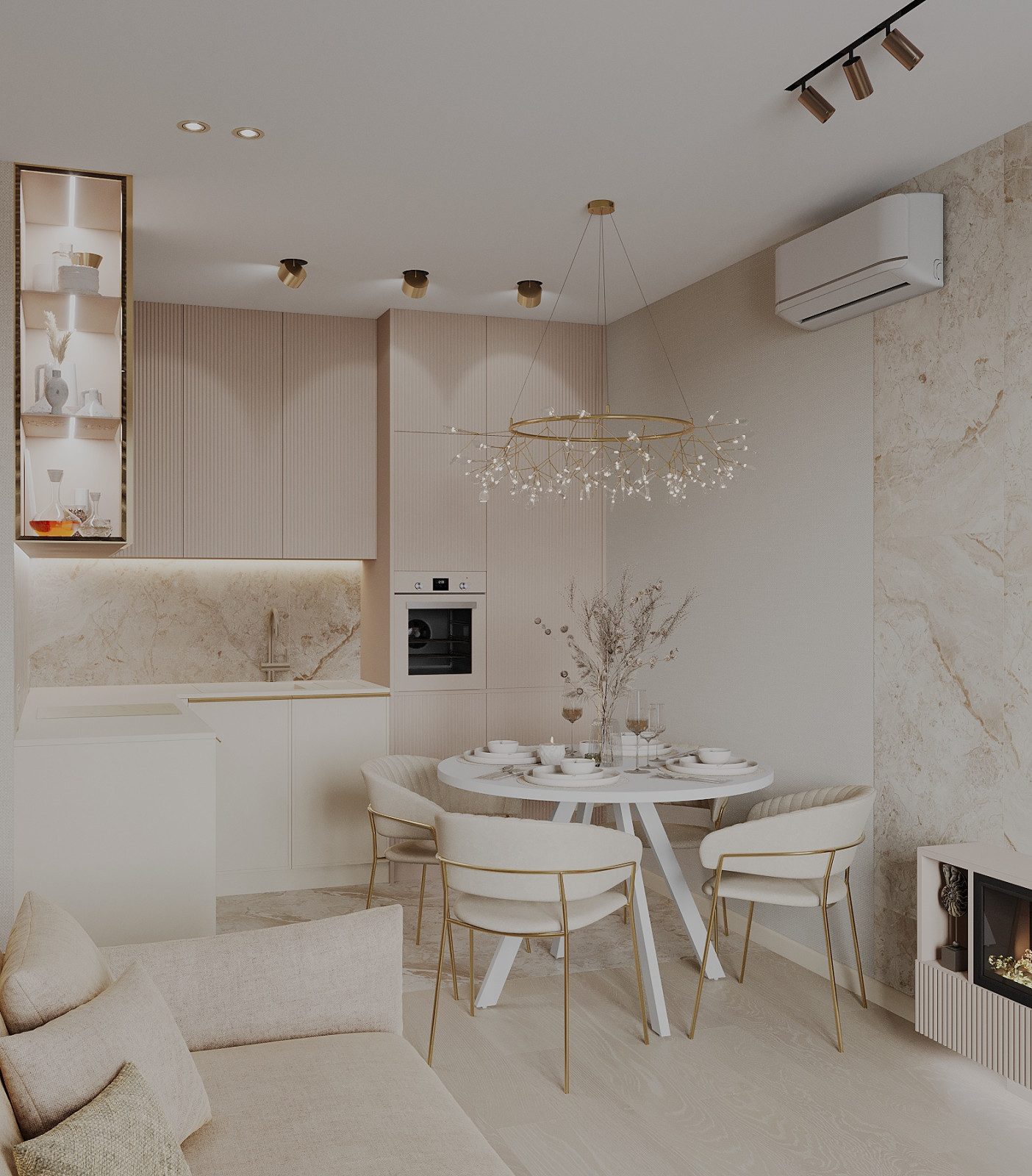 Интерьер 4-ёх комнатной квартиры_ "VANILLA LATTE"