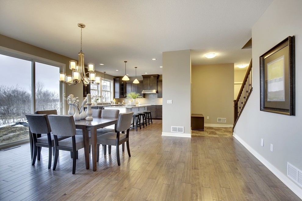 Transitional dining room photo in Minneapolis